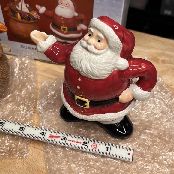 Vintage Sakura David Carter Brown Santa & Toys HP Sugar & Creamer - Picture 13 of 16